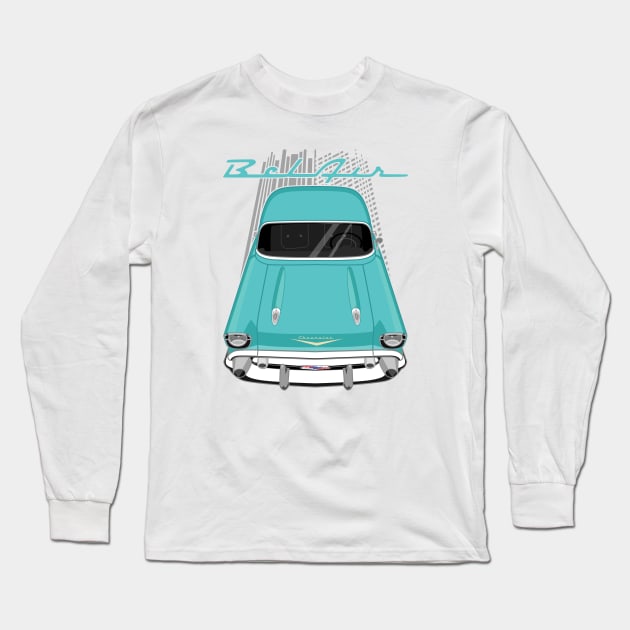 Chevrolet Bel Air 1957 - pinecrest green Long Sleeve T-Shirt by V8social